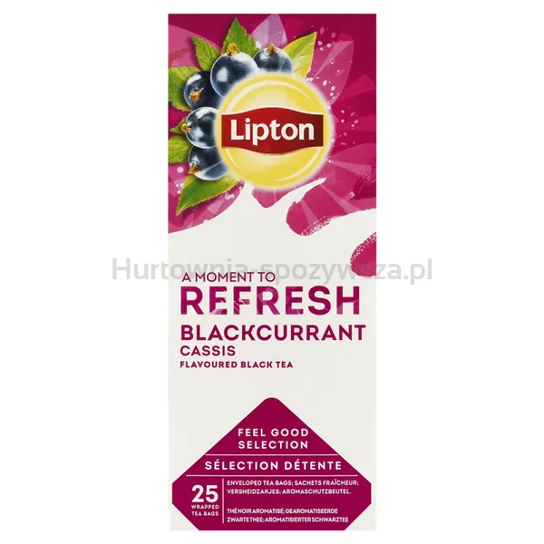 Herbata Lipton Feel Good Selection, Refresh, Czarna Porzeczka, 25 Kopert