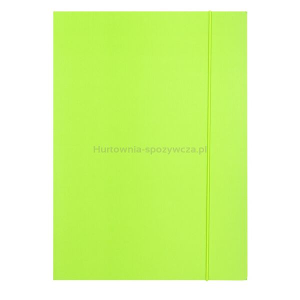 Teczka z gumką OFFICE PRODUCTS, Fluo soft touch, karton/lakier, A4, 320gsm, 3-skrz., mix kolorów - 2