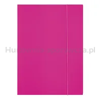 Teczka z gumką OFFICE PRODUCTS, Fluo soft touch, karton/lakier, A4, 320gsm, 3-skrz., mix kolorów - 3