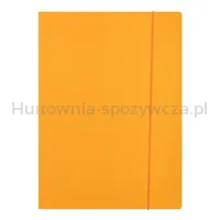 Teczka z gumką OFFICE PRODUCTS, Fluo soft touch, karton/lakier, A4, 320gsm, 3-skrz., mix kolorów - 4