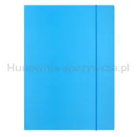 Teczka z gumką OFFICE PRODUCTS, Fluo soft touch, karton/lakier, A4, 320gsm, 3-skrz., mix kolorów - 5