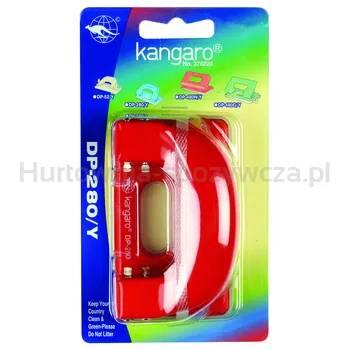 Dziurkacz Metalowy Kangaro Dp-280Y Blister Czerwony