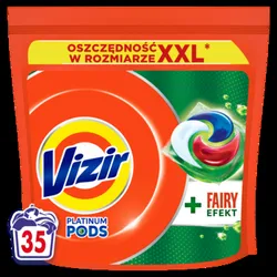 Vizir Platinum PODS + Fairy Effect Kapsułki do prania, 35 prań 857,5g