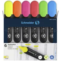 Schneider Zestaw zakreślaczy Job, 1-5 mm, 6 szt., pudełko z zawieszką, mix kolorów  - 2