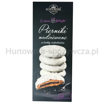 Kopernik Pierniki nadziewane w białej czekoladzie smak czarnej porzeczki 150 g