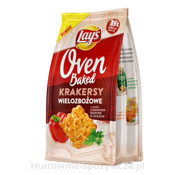 Lay’S Oven Baked Krakersy Wielozbożowe Czerwona Papryka W Ziołach 80G