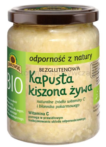 Kapusta Kiszona Żywa Niepasteryzowana Bezglutenowa Bio 400 G - Kowalewski [BIO]