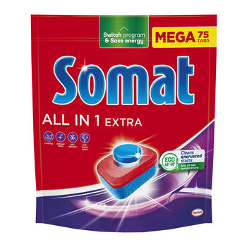 Somat All in 1 Extra Tabletki do mycia naczyń w zmywarkach 1245 g (75 sztuk)