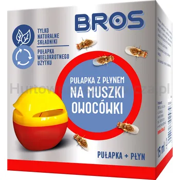 Bros - pułapka na muszki owocówki z płynem 15ml