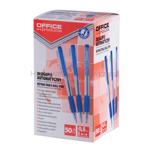 Długopis Automatyczny Office Products, 0,7Mm, Niebieski