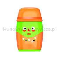 Temperówka plastikowa KEYROAD Hello, z gumką, podwójna, z pojemnikiem, blister, mix kolorów - 3