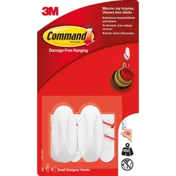 Command™ Designer Haczyk Wielokrotnego Użytku, 17082, 2 Haczyki + 4 Małe Paski
