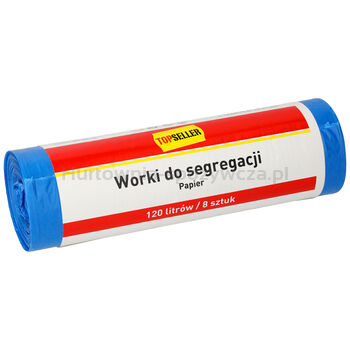 Topseller Worki Do Segregacji 120L Niebieskie 8Szt.