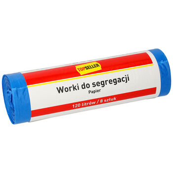 Topseller Worki Do Segregacji 120L Niebieskie 8Szt.