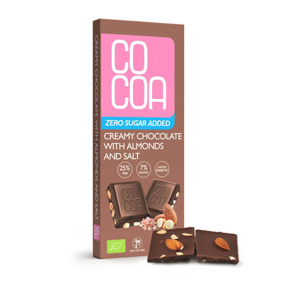 Cocoa  Cocoa Czekolada Creamy Z Migdałami I Solą Bez Dodatku Cukru Bio 40 G [BIO]