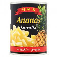 Mk Ananas Kawałki 565 G. Produkt Pasteryzowany
