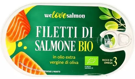 Filet Z Łososia W Oliwie Extra Virgine Bio 170G/100G
