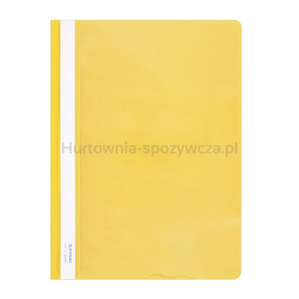 Donau Skoroszyt Pvc, A4, Twardy, 150/160Mikr., Żółty 