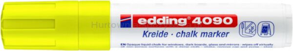 Edding Marker kredowy e-4090 4-15 mm, żółty neonowy  - 2