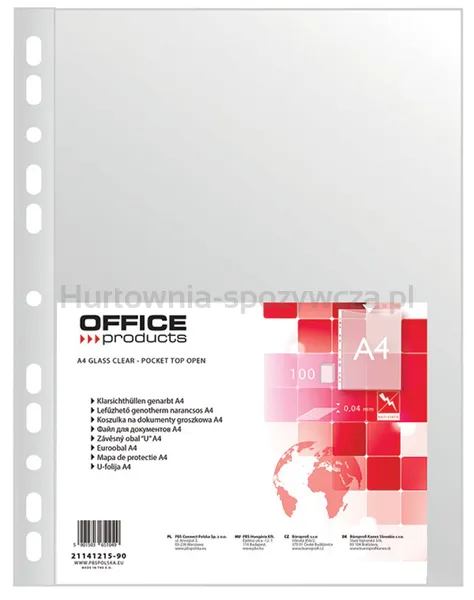 Koszulki Na Dokumenty Office Products, Pp, A4, Groszkowe, 40Mikr., 100Szt.