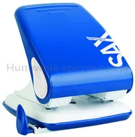 Dziurkacz SAXDesign 518 paperbox, dziurkuje do 40 kartek, niebieski - 2