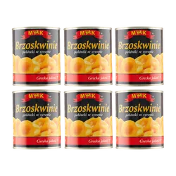 Mk Brzoskwinie Połówki W Lekkim Syropie 820G 
