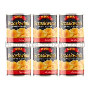 Mk Brzoskwinie Połówki W Lekkim Syropie 820G x 6 sztuk