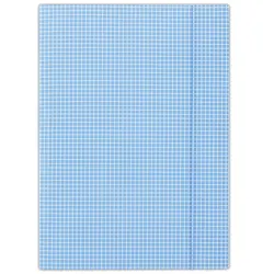 Donau Teczka Z Gumką Karton, A4, 400Gsm, 3-Skrz., Niebieska W Kratę 