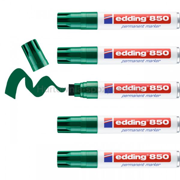 Marker permanentny e-850 EDDING, 5-15mm, zielony - 2