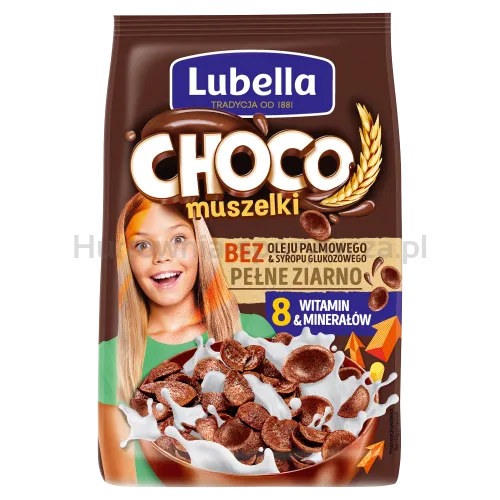 Lubella Mlekołaki Choco Muszelki Zbożowe Muszelki O Smaku Czekoladowym 250 G