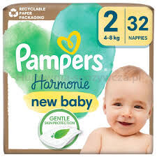 Pampers Harmonie Baby Pieluszki, rozmiar 2, 32 sztuki, 4kg-8kg