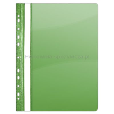 Donau Skoroszyt PVC, A4, twardy, 150/160mikr., wpinany, zielony [BIURO]