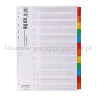 Office Products Przekładki karton, A4, 227x297mm, 12 kart, lam. indeks, mix kolorów  - 2