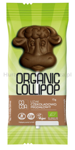 Lizak Czekoladowo - Migdałowy Bezglutenowy Bio 15 G - Cocoa [BIO]