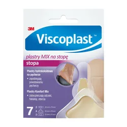 Plastry na stopę VISCOPLAST Mix, 3 rozmiary, kopertka, 7szt.