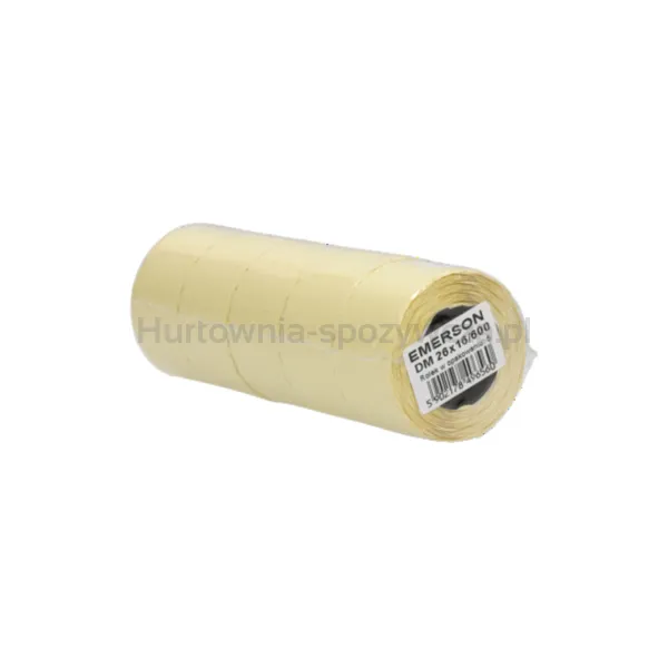 Etykieta do metkownic DM dwurzędowa biała 26x16mm, nawój 600, zgrzewka 5 rolek