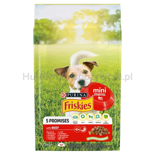 Friskies Karma Dla Psów Mini Menu Z Wołowiną 1,5 Kg