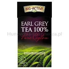 Big Active Herbata Czarna Earl Grey Pure Ceylon 25 torebek