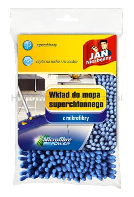 Wkład do mopa płaskiego JAN NIEZBĘDNY, z mikrofibry, granatowy