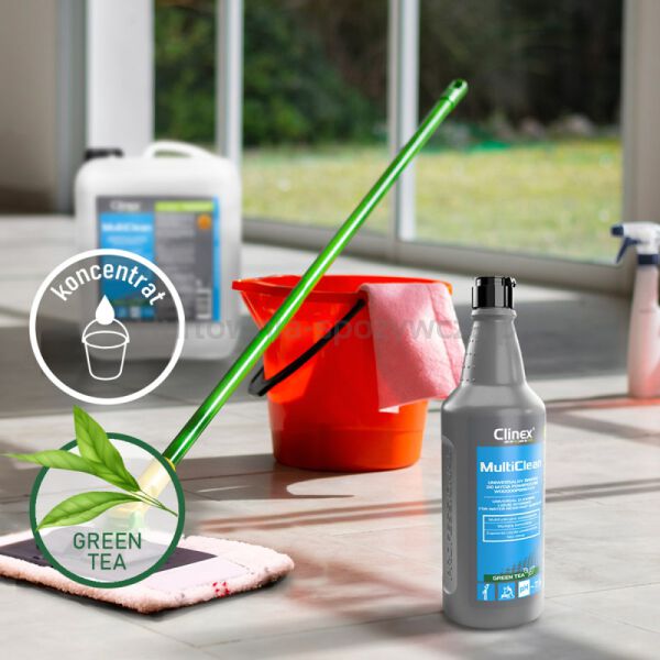 Uniwersalny środek CLINEX Multi Clean, do mycia powierzchni wodoodpornych, Green Tea, 5l - 2