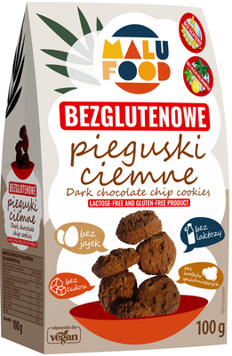 Ciastka Pieguski Ciemne Bez Cukru Bezglutenowe 100 G - Malu Food [BIO]