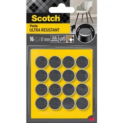 Scotch Ultra Odporne Podkładki Filcowe, Szare, ?17Mm, 16 Szt./Opak.