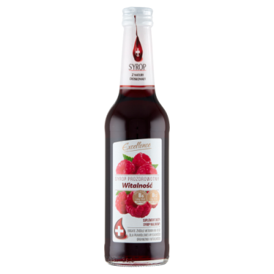 Excellence Syrop Malinowy. Zawiera Źródło Witamin B6 I B12.Witalność 320 Ml 