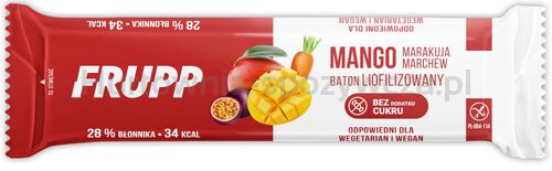 Celiko Baton Liofilizowany Mango - Marakuja - Marchew Bezglutenowy 10 G  (Frupp) [BIO]