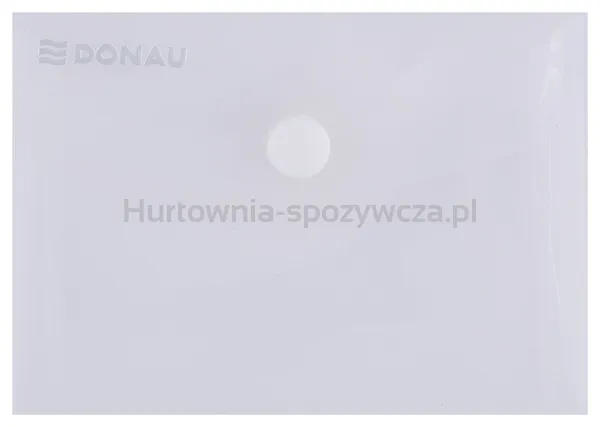 Teczka kopertowa DONAU zatrzask, PP, A7, 180mikr., transparentna