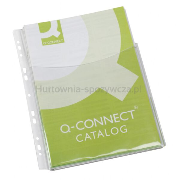 Koszulki na katalogi Q-CONNECT, PVC, 3/4A4, krystal, 180mikr., 5szt. - 2