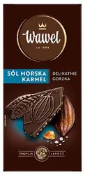 Wawel Czekolada Premium Delikatnie Gorzka Karmel i Sól morska 90g