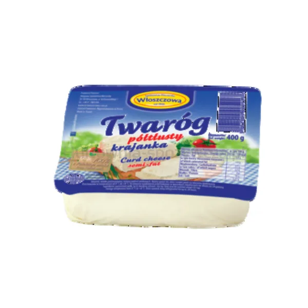 Włoszczowa Twaróg Półtłusty kostka 400 g