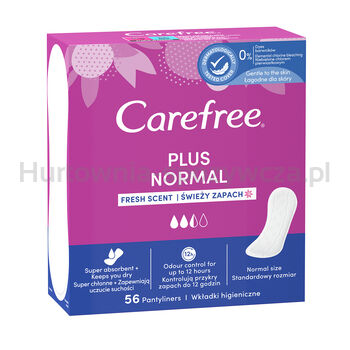 Carefree Wkładki Higieniczne Plus Original Fresh Scent 56 Szt.