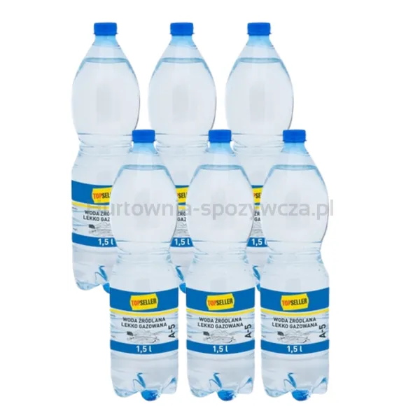 Topseller Woda źródlana lekko gazowana 1,5 l